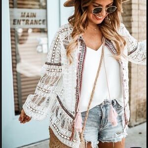 River Island Crochet Top Size Large